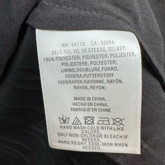 Anthro Daniel Rainn Organza Midi Dress Sleeveless V-Neck Brown Black Size Medium - Picture 14 of 16